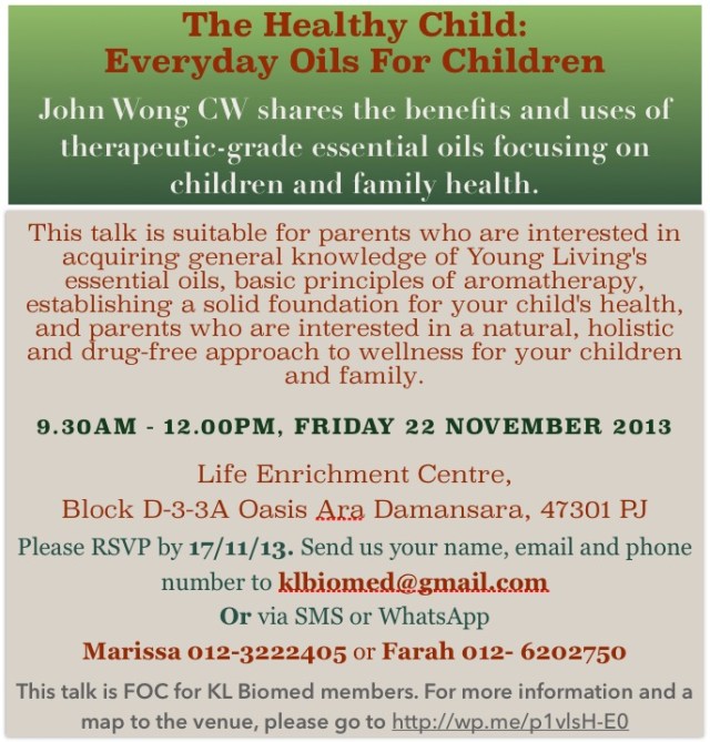 The Healthy Child- Everyday Oils for Children 22Nov2013